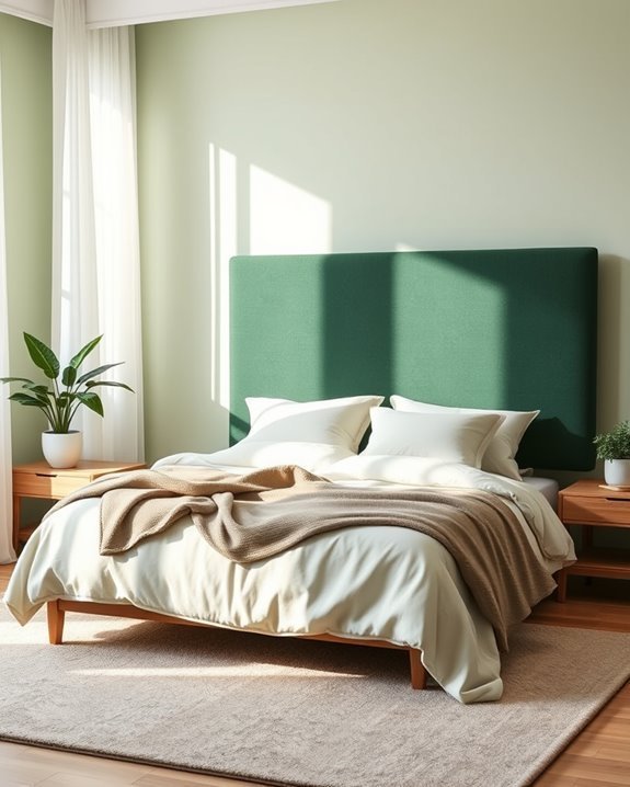 tranquil dark green decor