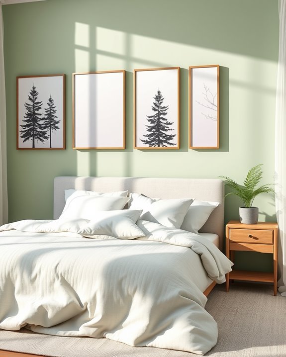 tranquil forest silhouette art