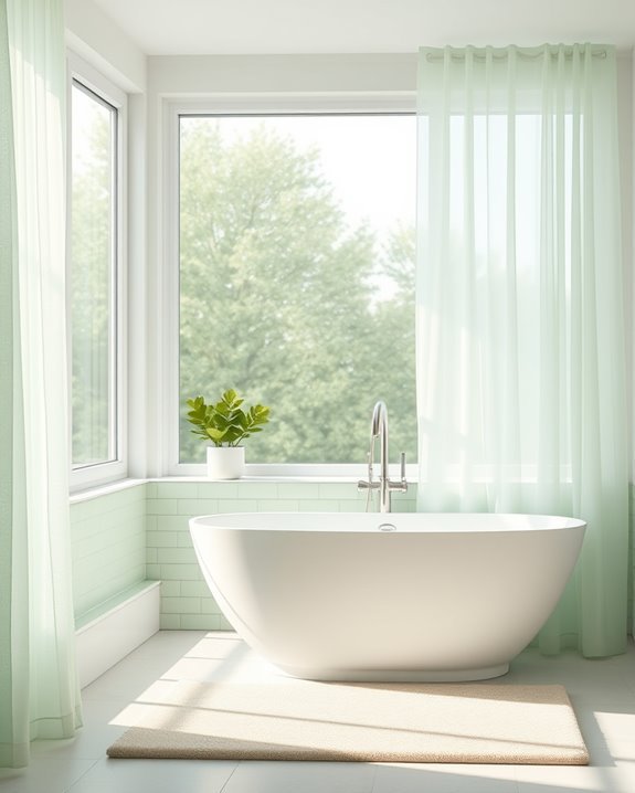 tranquil green pastel treatments