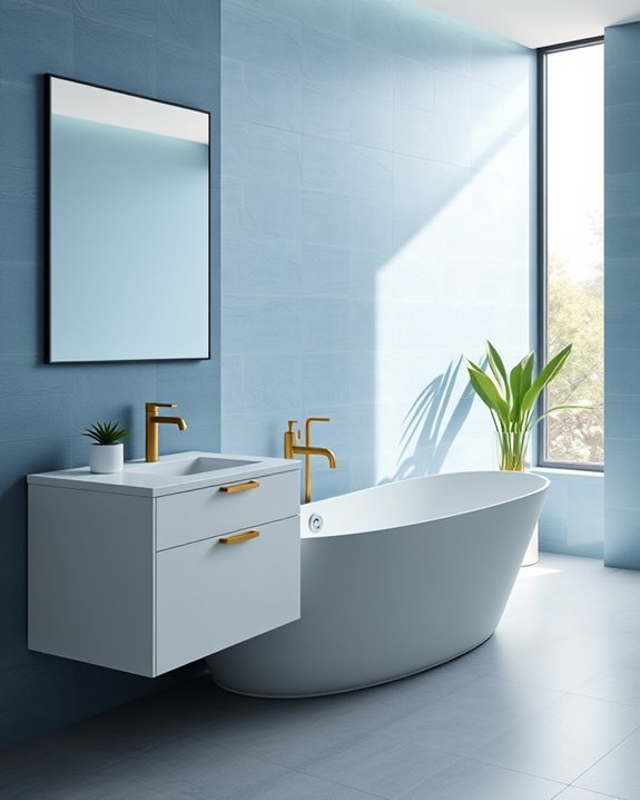 tranquil matte blue aesthetic