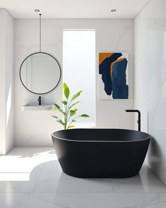 tranquil minimalist bathroom design