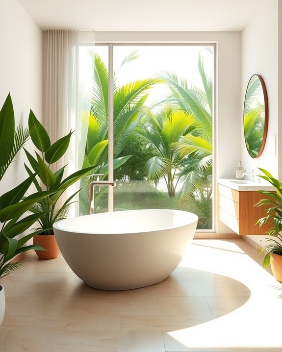 tranquil minimalist bathroom design