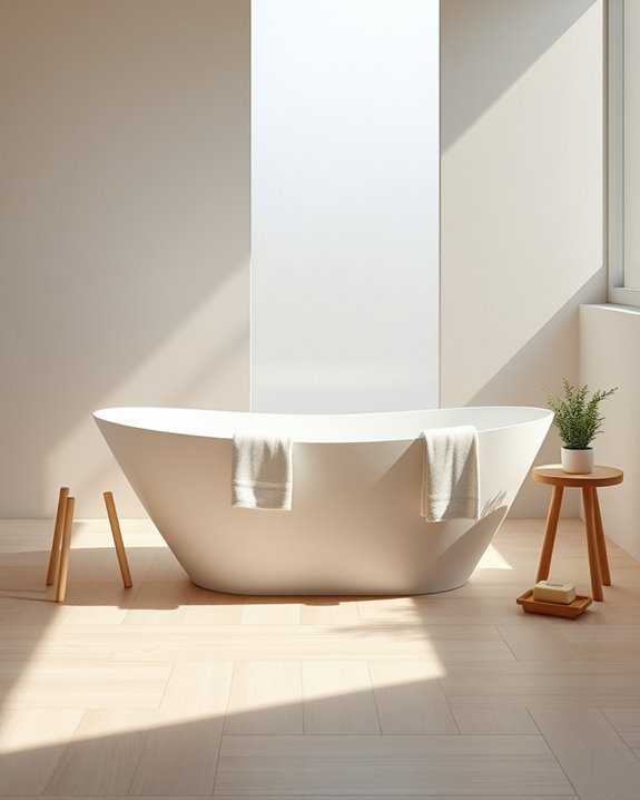 tranquil minimalist bathtub designs