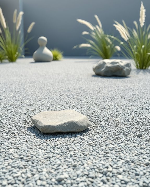tranquil minimalist gravel gardens