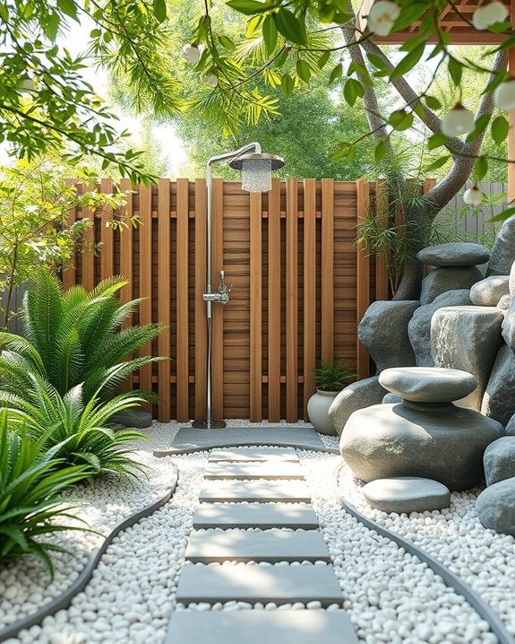 tranquil shower garden retreat