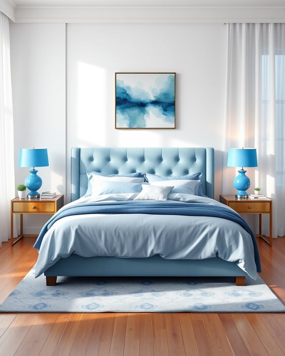 tranquil soft blue lighting