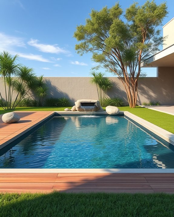 tranquil zen garden pool