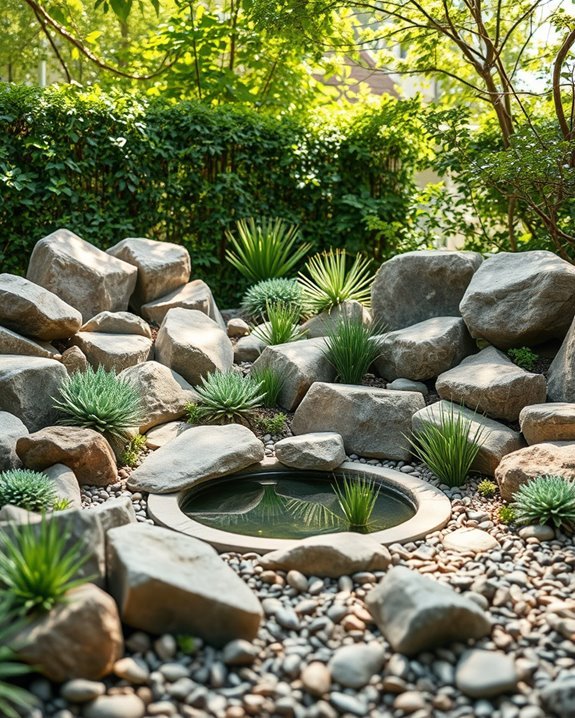 transform backyard with rocks