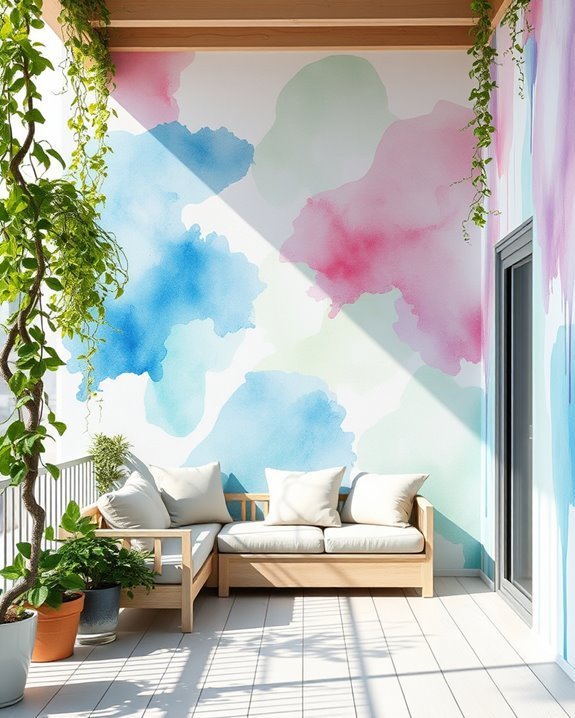 transform balcony with watercolors