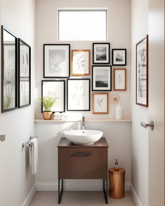 transform bathroom with art