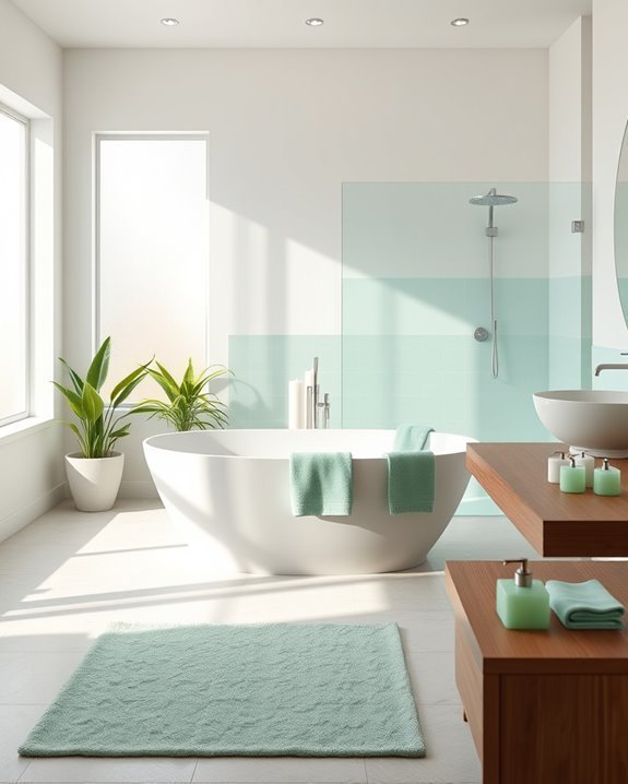 transform bathroom with seafoam