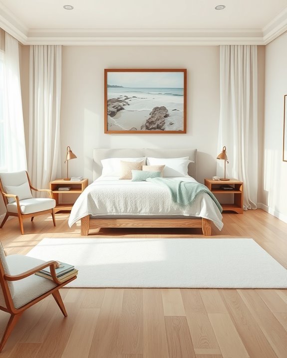 transform bedroom with coastal art