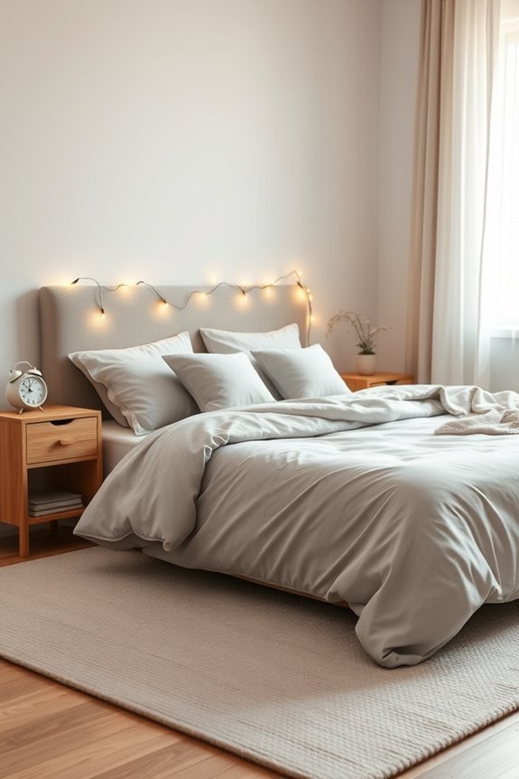 transform bedroom with string lights