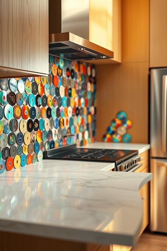 transform cds into backsplash