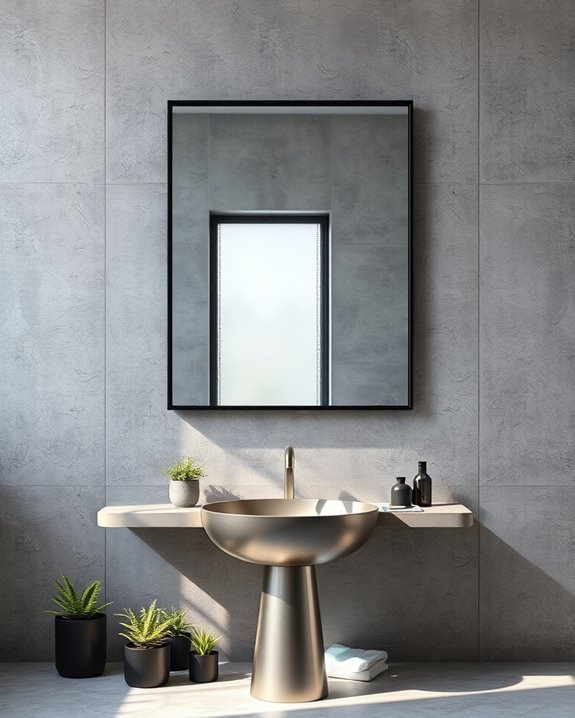 transform concrete with mirrors