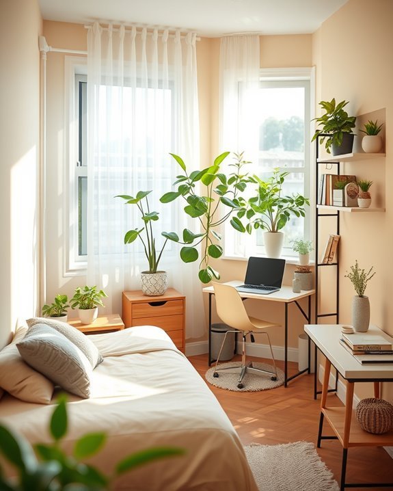 transform dorm with plants