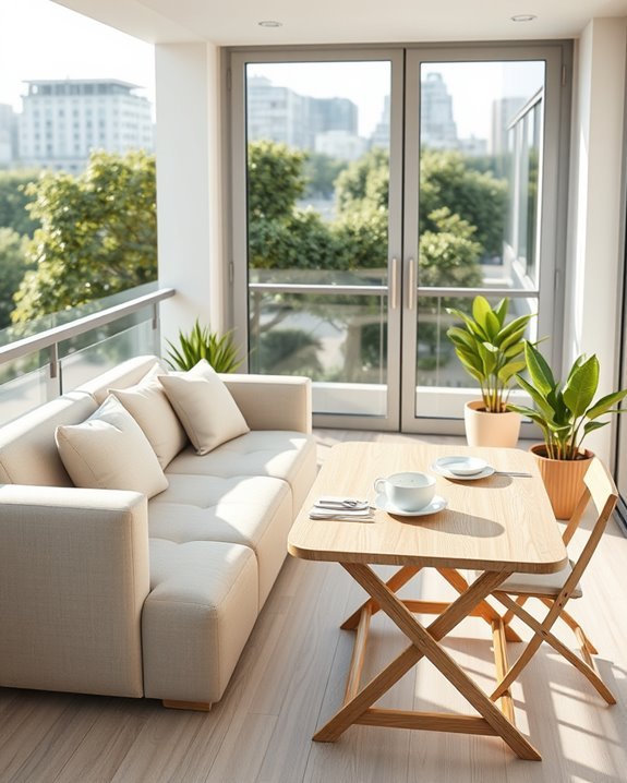 transformable multifunctional balcony furniture