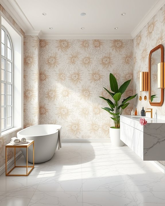 transformative bathroom wallpaper designs