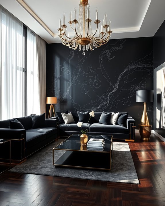 transformative black wall murals