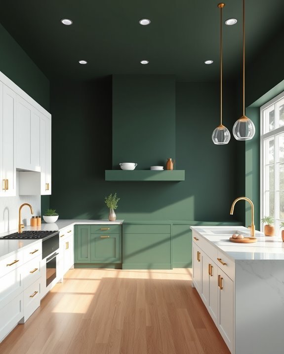 transformative dark green hues