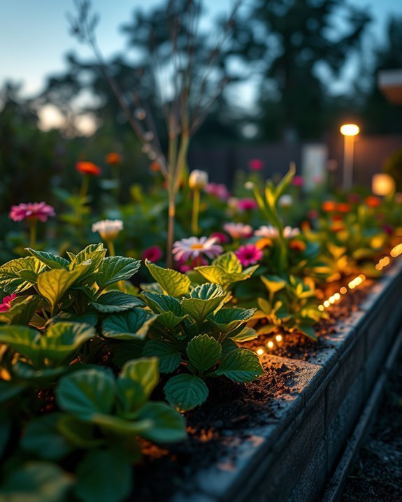 transformative garden bed lighting