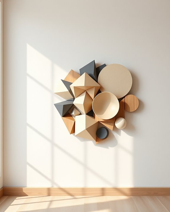transformative geometric wall sculptures
