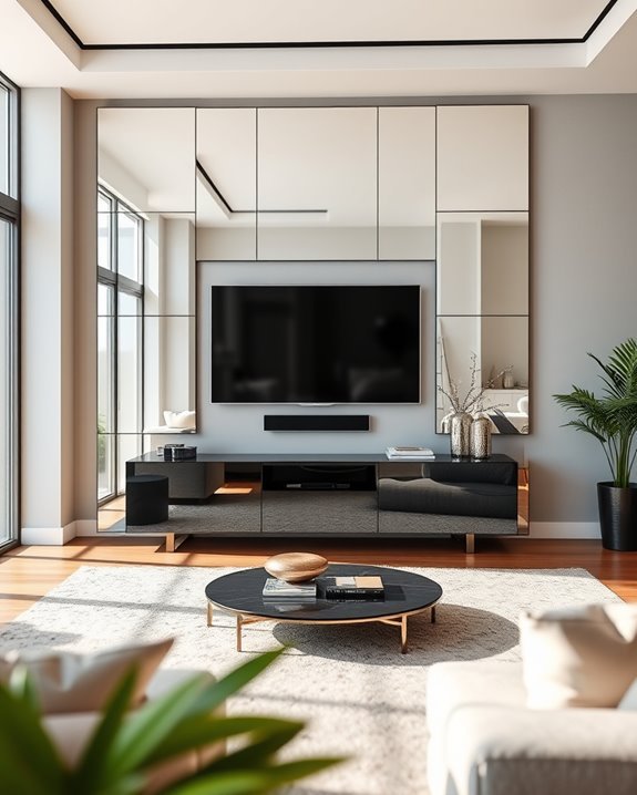 transformative tv wall mirrors