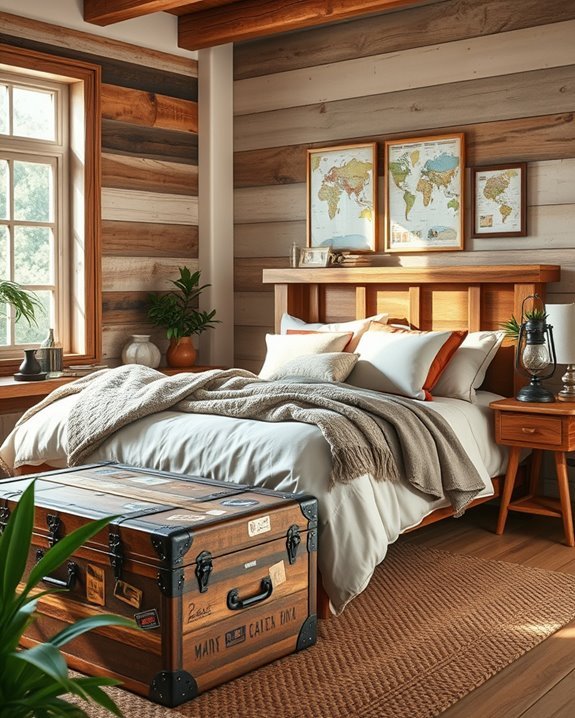 travel souvenirs as decor