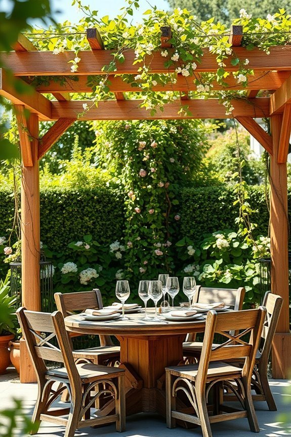 trellis with climbing vines