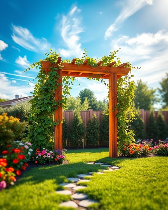 trellis with climbing vines
