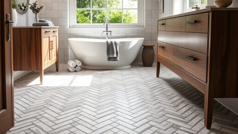 trendy bathroom floor designs