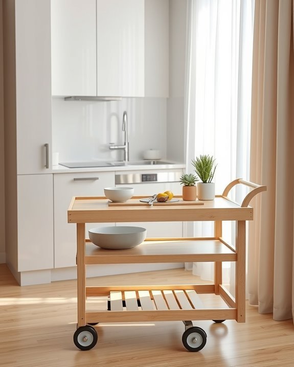 trolley for additional workspace