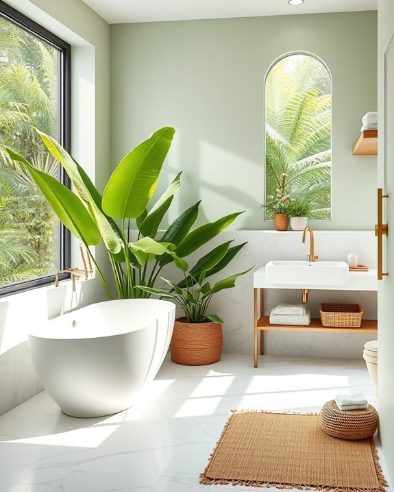 tropical bathroom retreat elements