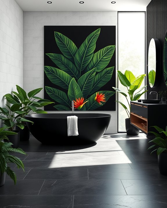 tropical black artwork enhancement