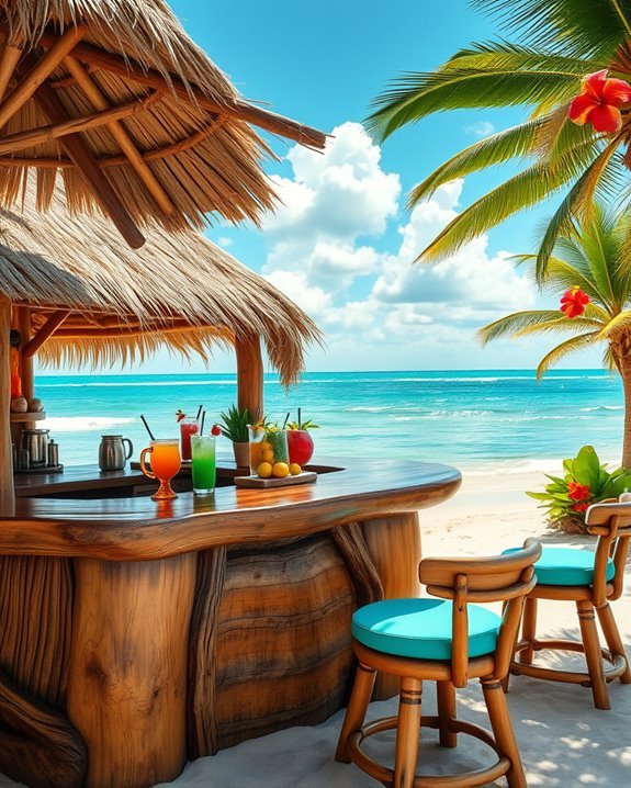tropical cocktails and relaxation