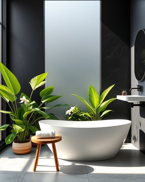 tropical elegance with contrast