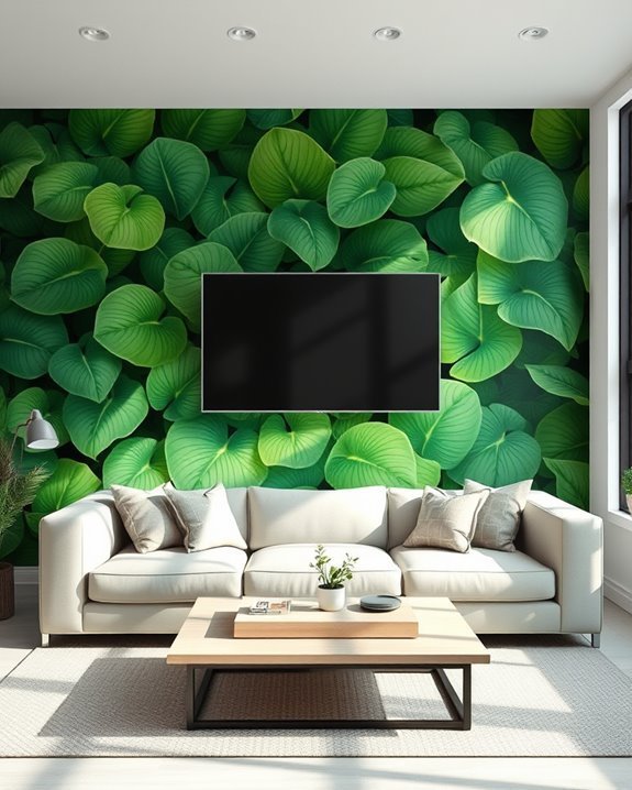 tropical foliage wall decor