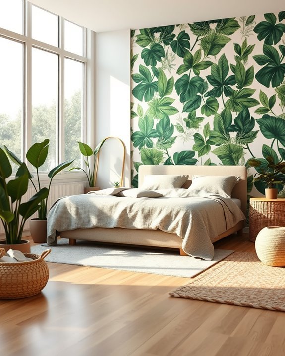 tropical leaf decor oasis
