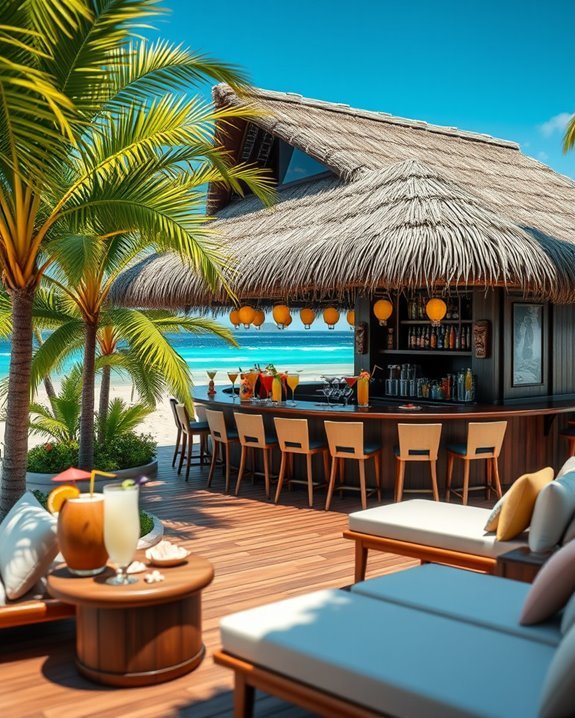 tropical oasis bar vibes