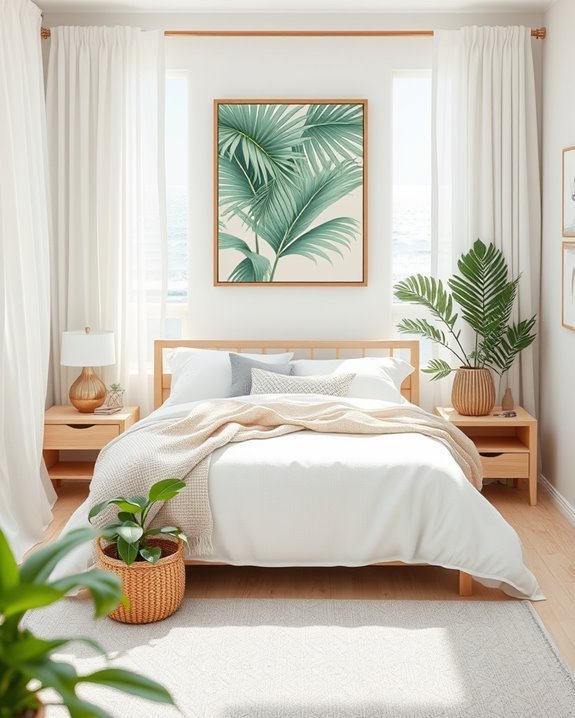 tropical palm leaf decor