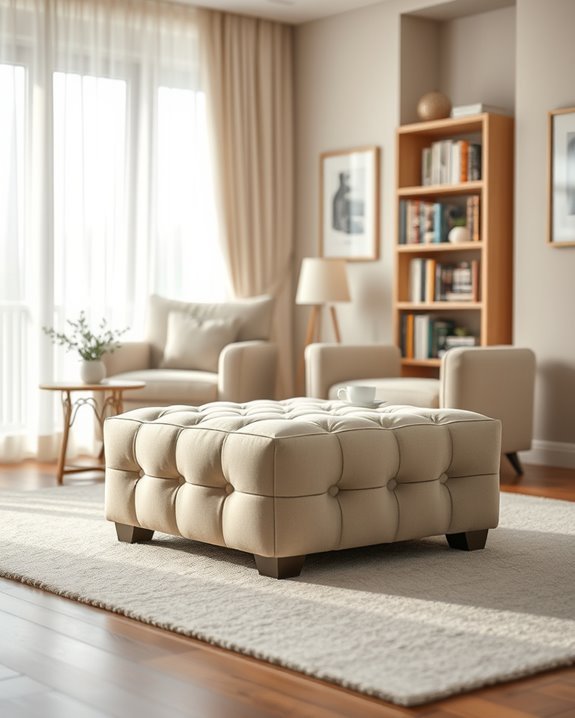 tufted ottoman for comfort