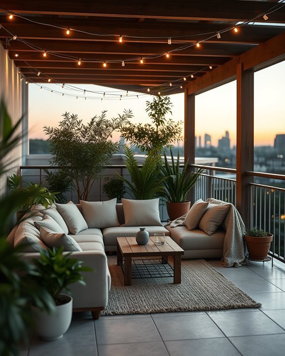 twinkling lights create ambiance