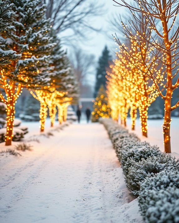 twinkling lights pathway magic
