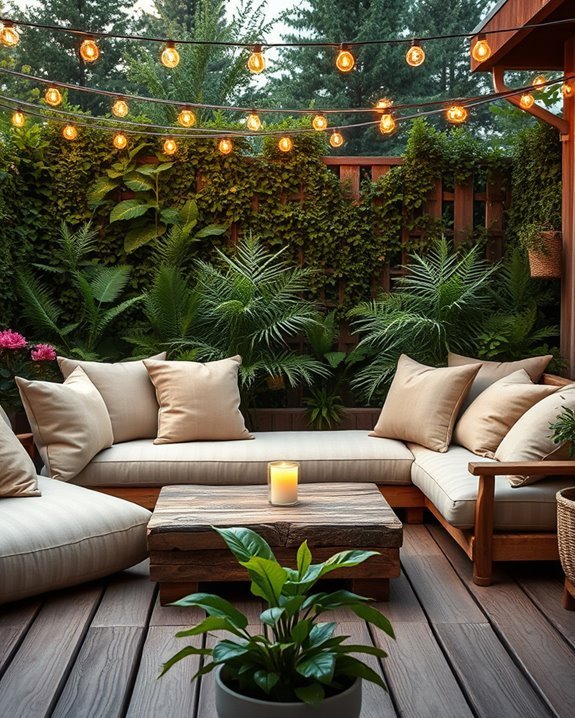 twinkling outdoor ambiance creation