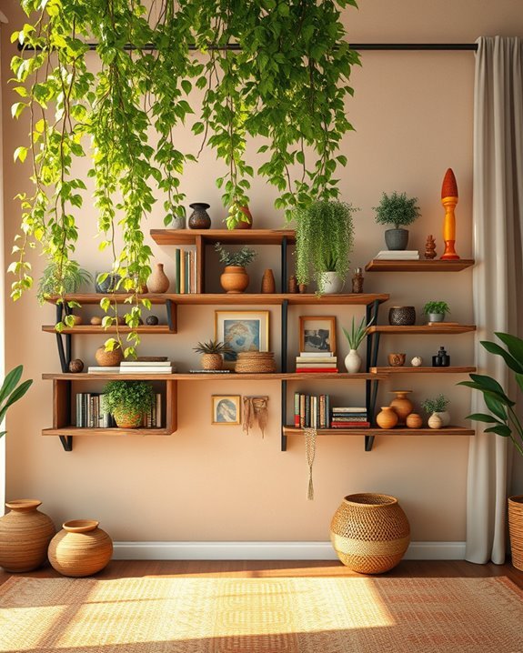 unconventional shelving for uniqueness