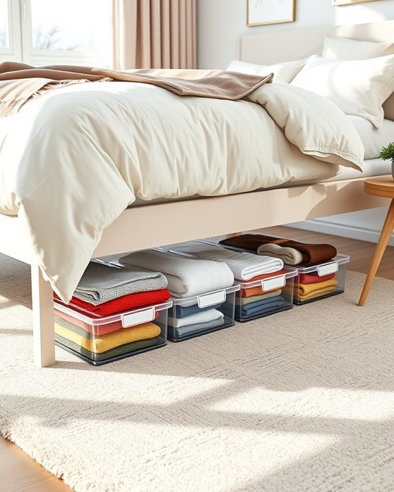 under bed storage organization solution
