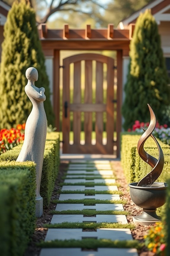 unique backyard sculptures enhance