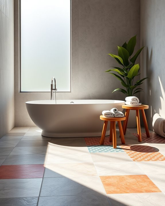 unique bathroom flooring options