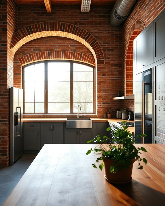 unique brick framed windows