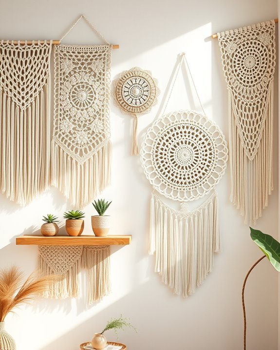 unique crochet wall art